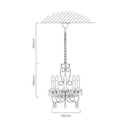 Cleo 5 Arm Chandelier - Lighting.co.za