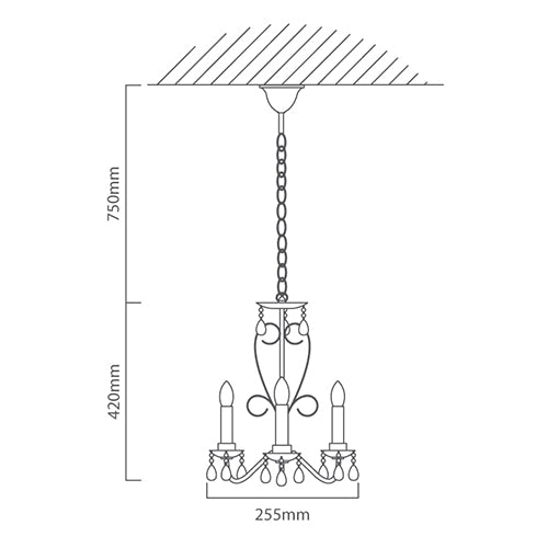 Cleo 3 | 5 Arm Chandelier - Lighting.co.za