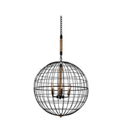 Sparta Black Sphere Grid 4 | 6 Light Pendant Light - Lighting.co.za