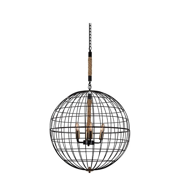 Sparta Black Sphere Grid 4 | 6 Light Pendant Light - Lighting.co.za