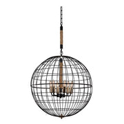 Sparta Black Sphere Grid 4 | 6 Light Pendant Light - Lighting.co.za