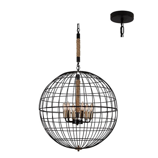 Sparta Black Sphere Grid 4 | 6 Light Pendant Light - Lighting.co.za