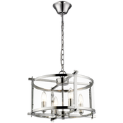 Bow Chrome And Clear Plain Glass Shade Pendant Light - Lighting.co.za