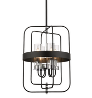 Erin Black And Chrome Wire Lantern Pendant Light - Lighting.co.za