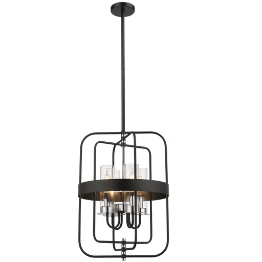 Erin Black And Chrome Wire Lantern Pendant Light - Lighting.co.za