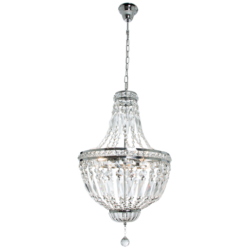 Grand Waterfall Chrome And Crystal Glass Chandelier - Lighting.co.za