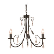 Clarion Black | White 3 or 5 Light Chandelier - Lighting.co.za