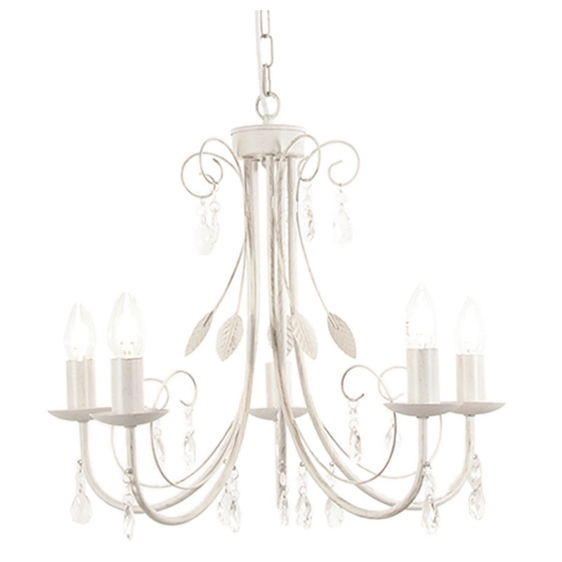 Clarion Black | White 3 or 5 Light Chandelier - Lighting.co.za