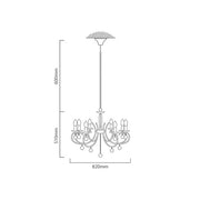 Country Antique Brown | Chrome 6 | 8 Light Chandelier - Lighting.co.za