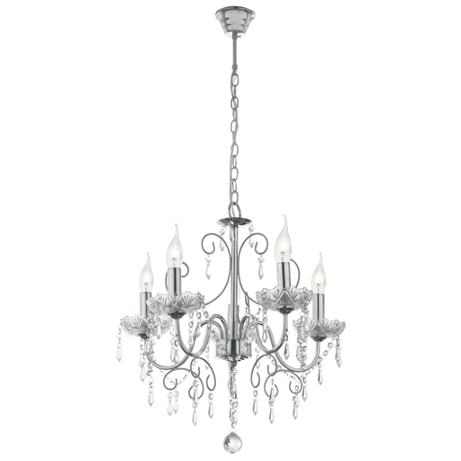 Zita Chrome And Clear 3 | 5 | 9 Light Chandelier - Lighting.co.za