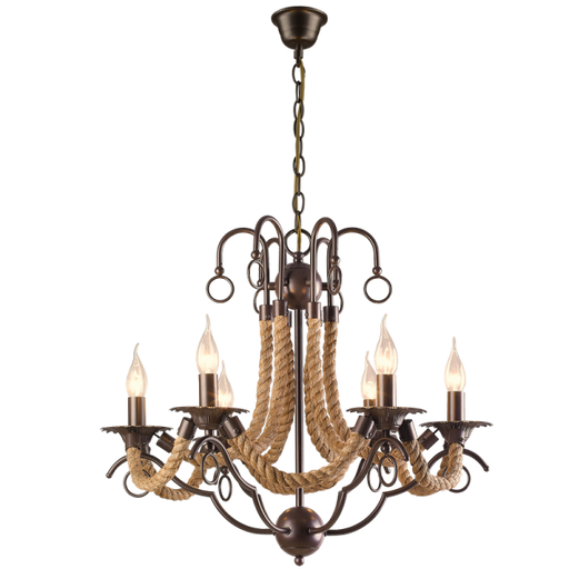 Barn Open Rope Rustic 3|6|9 Light Chandelier - Lighting.co.za