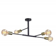 Kenzie Black Brass Industrial Ceiling Light - Lighting.co.za