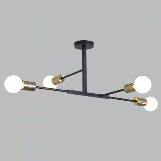 Kenzie Black Brass Industrial Ceiling Light - Lighting.co.za