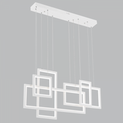 Vermont Modern Rectangular Black or White Pendant Light - Lighting.co.za