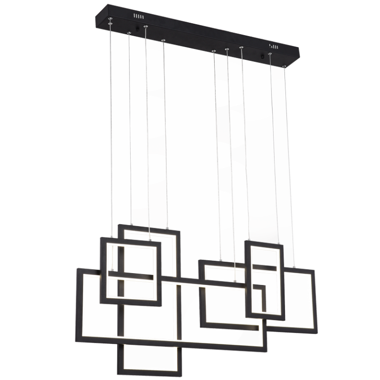 Vermont Modern Rectangular Black or White Pendant Light - Lighting.co.za