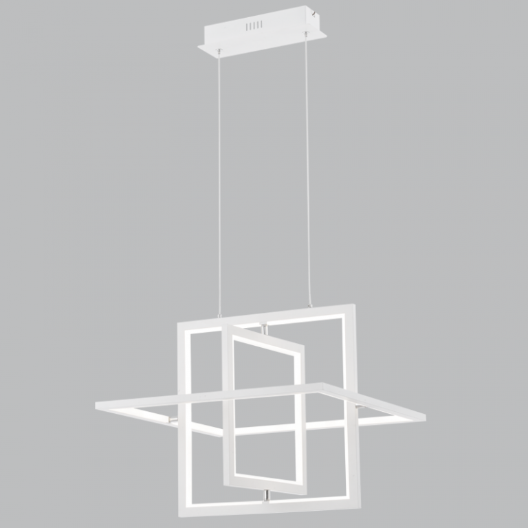 Vermont Modern Square Black or White Pendant Light - Lighting.co.za