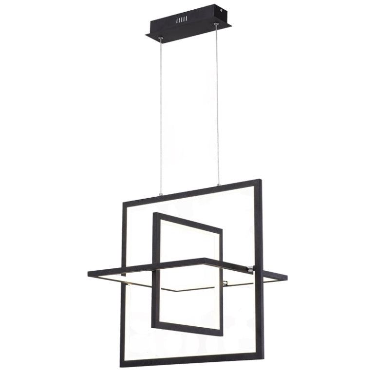 Vermont Modern Square Black or White Pendant Light - Lighting.co.za