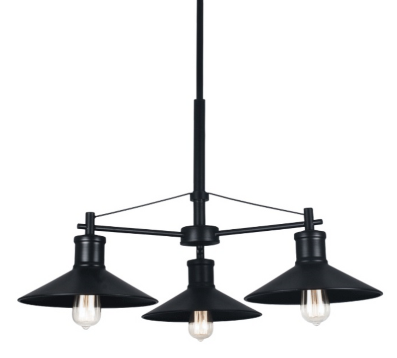 Cellar 3 Light Black Pendant Light - Lighting.co.za