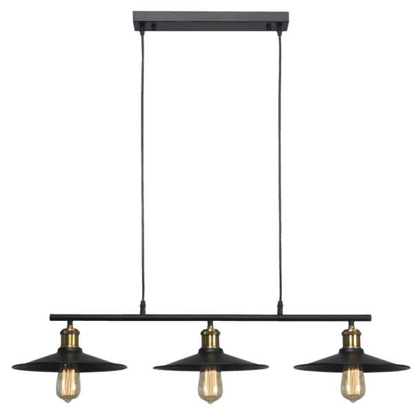Hinkley Barn Black And Brass 3 Light Bar Pendant Light - Lighting.co.za