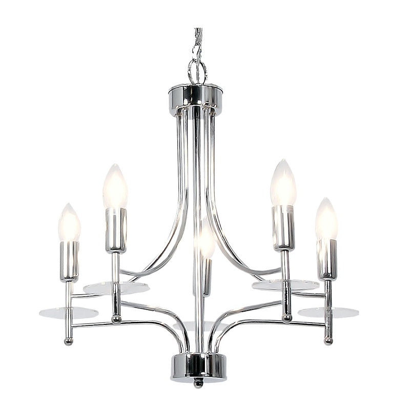 Park Polished Chrome 5 or 9 Light Chandelier - Lighting.co.za