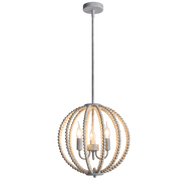 Mika Orb Wooden Bead Chandelier - Lighting.co.za