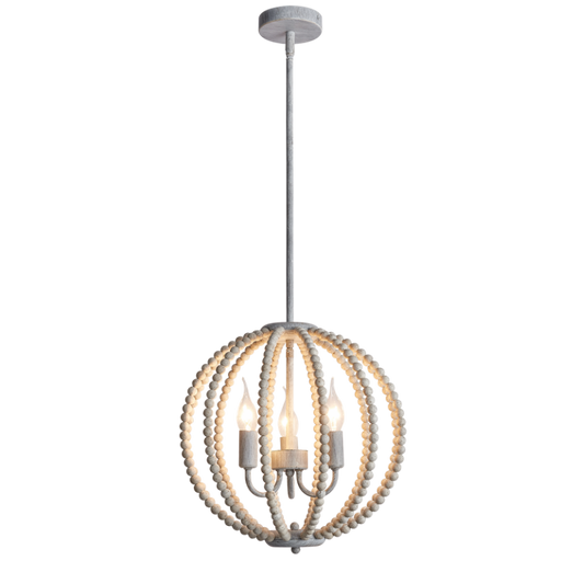 Mika Orb Wooden Bead Chandelier - Lighting.co.za