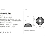 SLAMP Large Dome Suspension Orange LED Pendant Light - Lighting.co.za