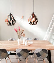 Carlton Black And Copper Grid Pendant Light - Lighting.co.za