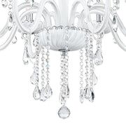 Carpento 3 | 5 | 8 Light White and Crystal Glass Chandelier - Lighting.co.za