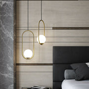 Chic Graphite Black or Antique Brass Single Glass Dome Pendant Light 2 Sizes - Lighting.co.za