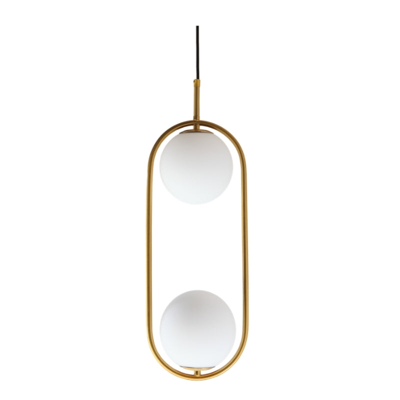 Chic Double Glass Dome Black or Antique Brass Pendant Light - Lighting.co.za