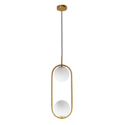 Chic Double Glass Dome Black or Antique Brass Pendant Light - Lighting.co.za