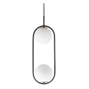 Chic Double Glass Dome Black or Antique Brass Pendant Light - Lighting.co.za