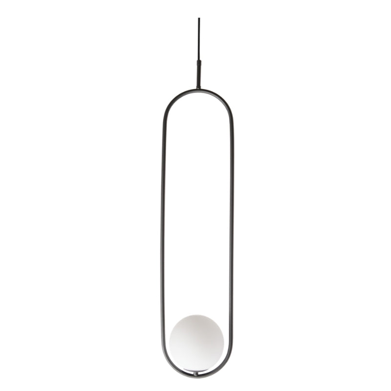 Chic Graphite Black or Antique Brass Single Glass Dome Pendant Light 2 Sizes - Lighting.co.za