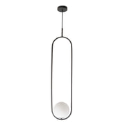 Chic Graphite Black or Antique Brass Single Glass Dome Pendant Light 2 Sizes - Lighting.co.za