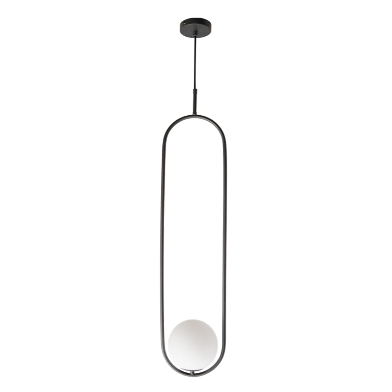 Chic Graphite Black or Antique Brass Single Glass Dome Pendant Light 2 Sizes - Lighting.co.za
