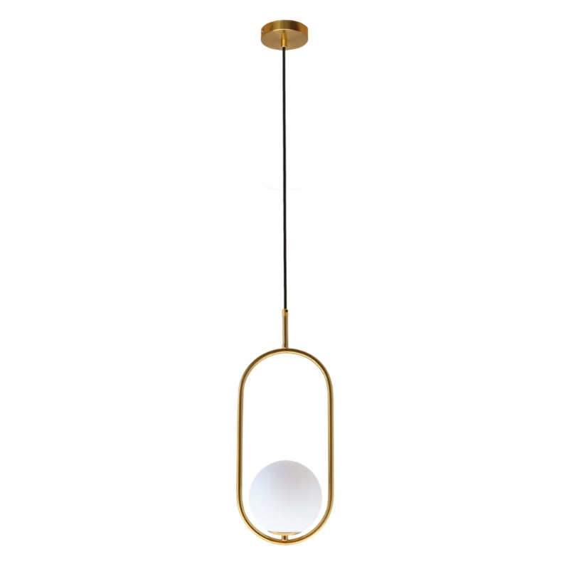 Chic Graphite Black or Antique Brass Single Glass Dome Pendant Light 2 Sizes - Lighting.co.za