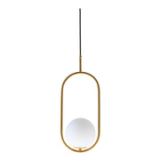 Chic Graphite Black or Antique Brass Single Glass Dome Pendant Light 2 Sizes - Lighting.co.za