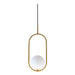 Chic Graphite Black or Antique Brass Single Glass Dome Pendant Light 2 Sizes - Lighting.co.za