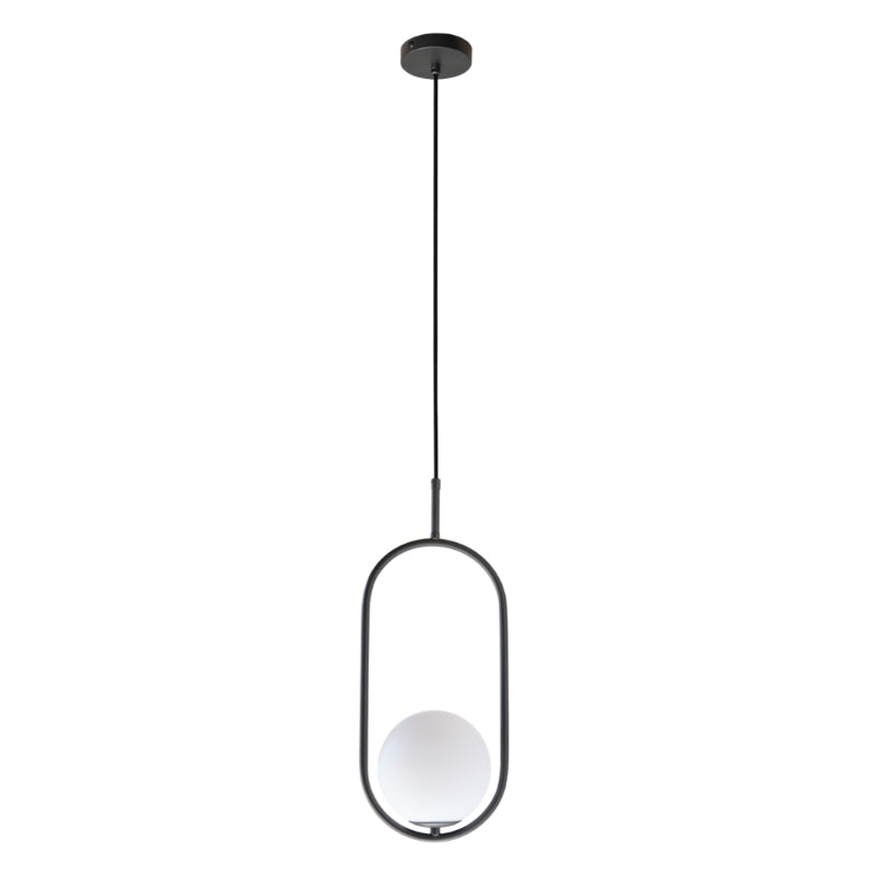 Chic Graphite Black or Antique Brass Single Glass Dome Pendant Light 2 Sizes - Lighting.co.za