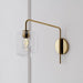 Colter Clear Glass and Brass Look Wall Light - Lighting.co.za