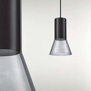 Cone Black and Smoke Glass Pendant Light - Lighting.co.za