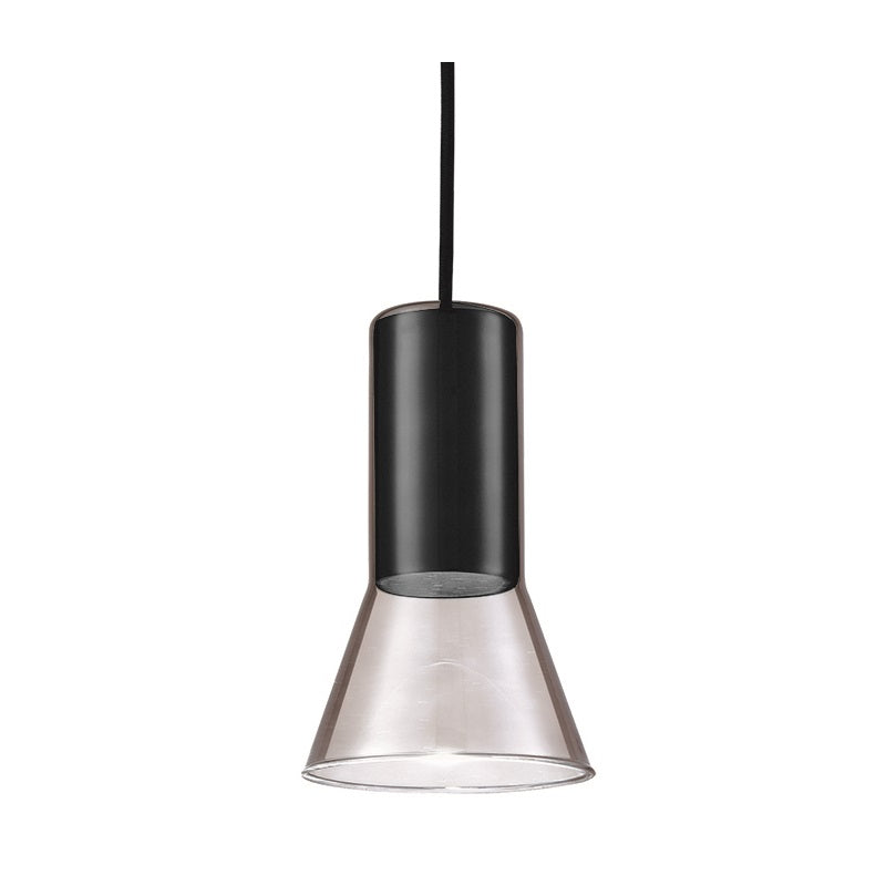 Cone Black and Smoke Glass Pendant Light - Lighting.co.za