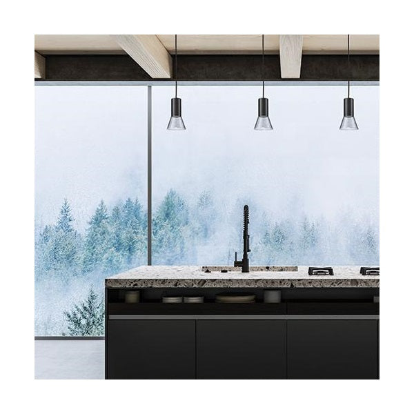 Cone Black and Smoke Glass Pendant Light - Lighting.co.za