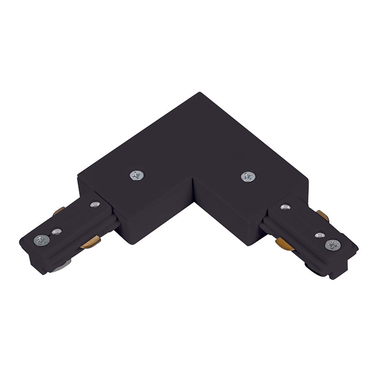 Pulse SLIM Track 3 Wire L Connector With Power Feed - Black Or White - Lighting.co.za