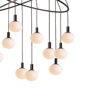 Cosmo Black And White Glass 6 | 9 | 12 Light Chandelier - Lighting.co.za