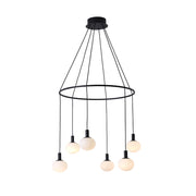 Cosmo Black And White Glass 6 | 9 | 12 Light Chandelier - Lighting.co.za