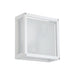 Cube Black or White and Frosted Glass Outdoor Wall Light - Lighting.co.za