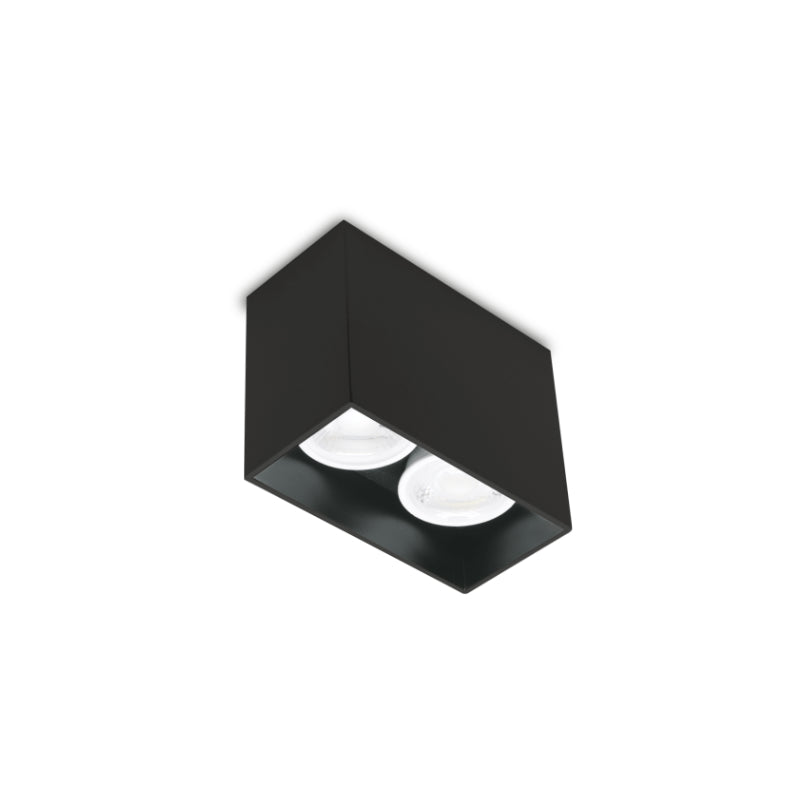Cubo 2 Rectangular Black or White GU10 Surface Mounted Down Light - Lighting.co.za