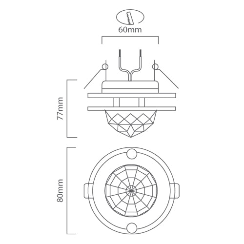 Silla Chrome and Crystal Glass Ball Downlight - Lighting.co.za